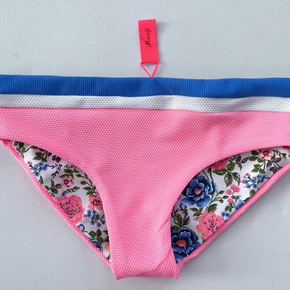 MAAJI Girls Reversible Bikini Swim Bottom  Floral / Stripe